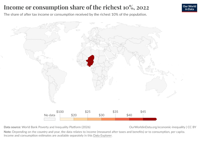 A thumbnail of the "Income or consumption share of the richest 10%" chart