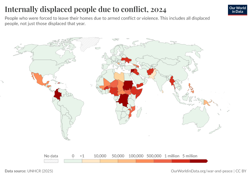 A thumbnail of the "Internally displaced people due to conflict" chart