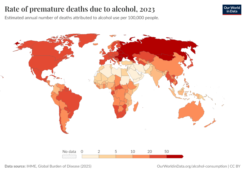 A thumbnail of the "Rate of premature deaths due to alcohol" chart