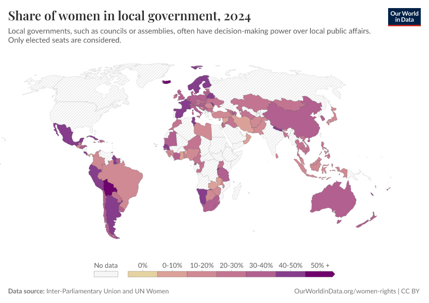 A thumbnail of the "Share of women in local government" chart