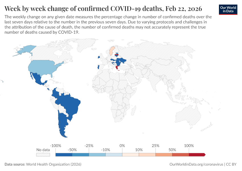 A thumbnail of the "Week by week change of confirmed COVID-19 deaths" chart